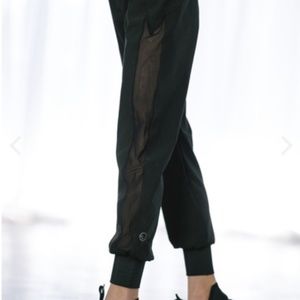 Five Dancewear Black Women's Hannah Joggers with Mesh Side Panels PA/XS